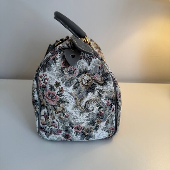 French Luggage (Louis Vuitton) Grey Rose Tapestry Speedy Satchel L/N Very Rare - Picture 6 of 10
